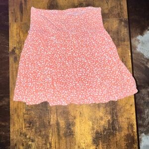 Hippie Rose Coral Floral Skirt